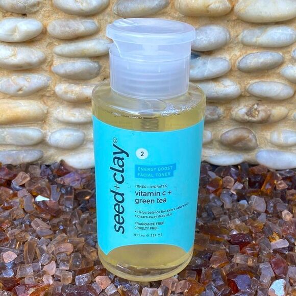NWT Seed & Clay Vitamin C & Green Tea Energy Boost Facial Toner Skincare. 8 oz - Picture 3 of 7